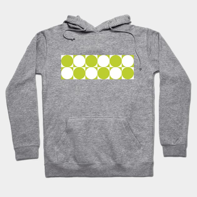 Green and White Circles Hoodie by Orchyd